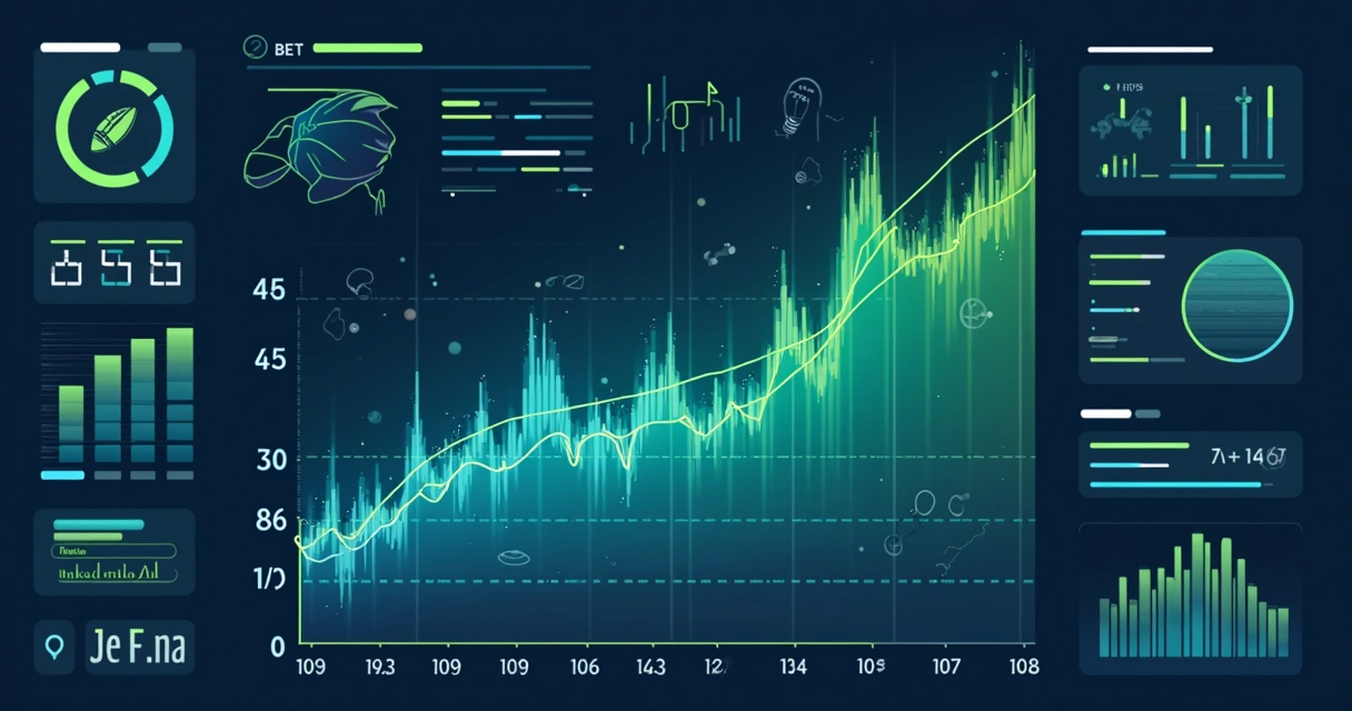 Gráfico de IA analisando estratégias de apostas esportivas 
