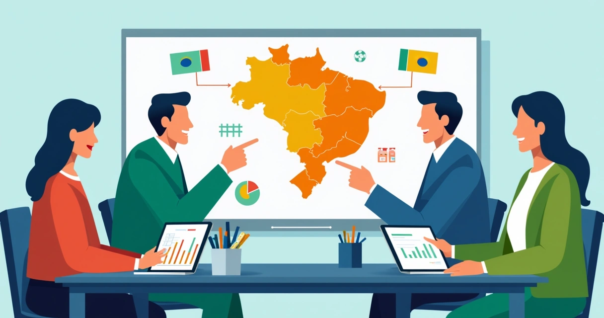 Equipe discutindo estratégias de campanha eleitoral no DF.