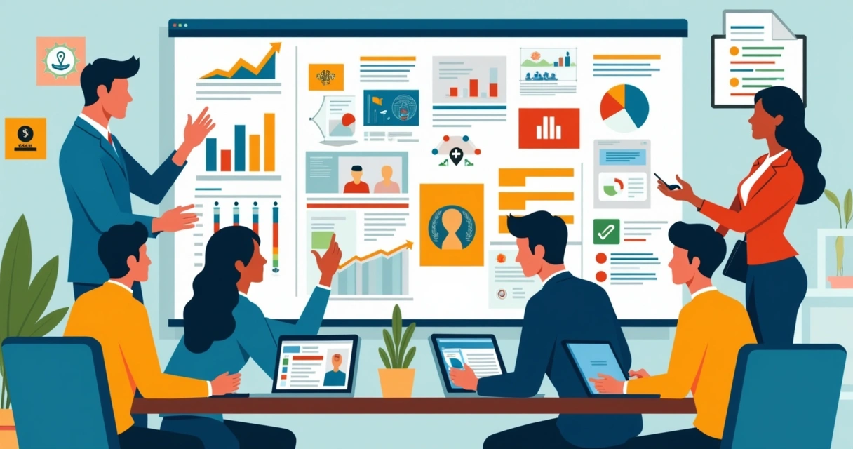 Time de comunicação política analisando estratégias digitais 