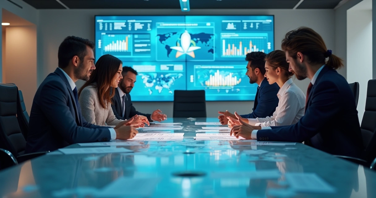 Equipe analisando estratégias de leads B2B 