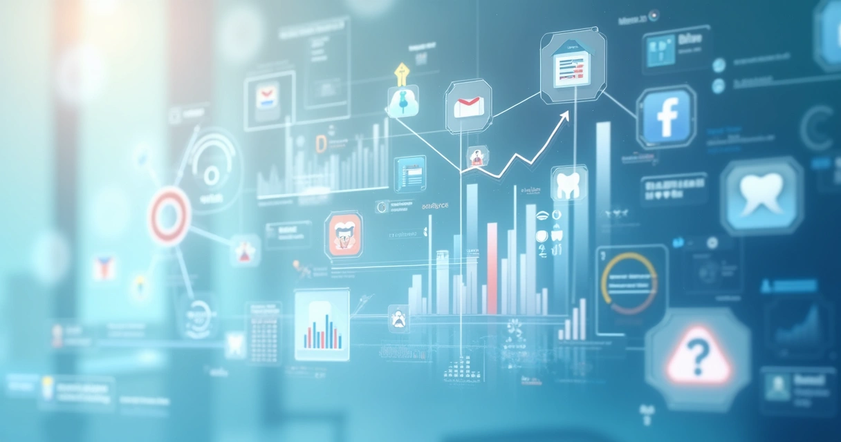 Estratégia multicanal B2B ilustrada com LinkedIn, Google, Facebook e e-mail