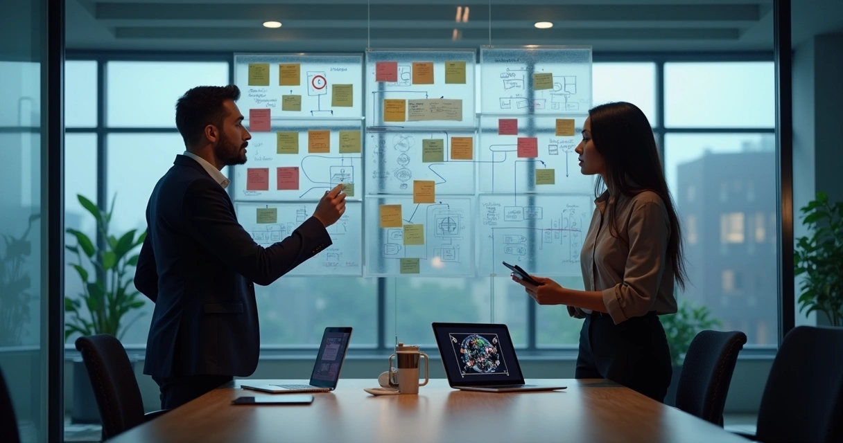 Consultores da Intelecta planejando automação personalizada 