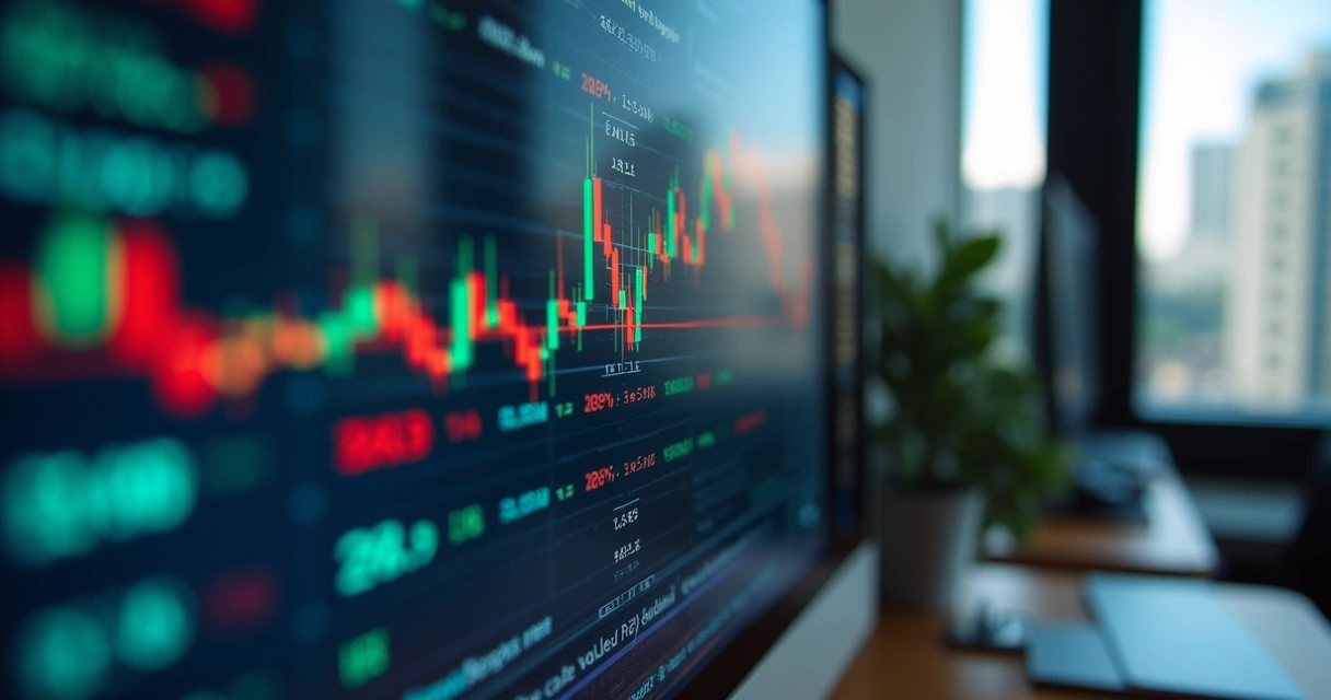 Tela de computador mostrando estratégia quantitativa aplicada na B3. 