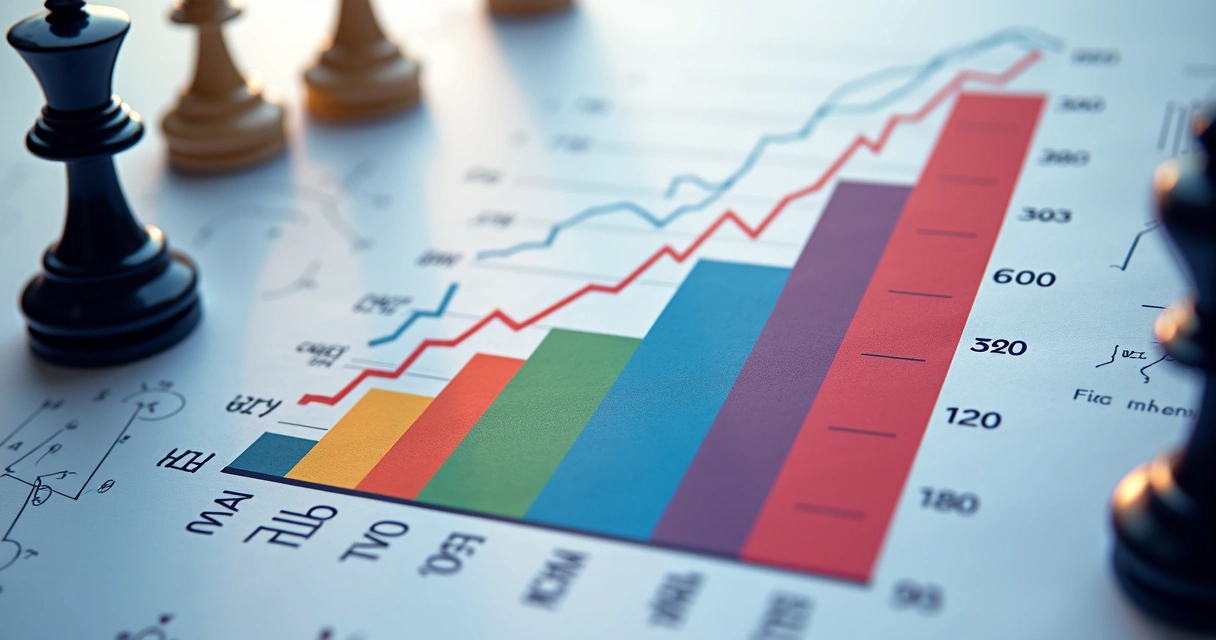 Gráfico colorido mostrando diversificação de ativos em estratégias alternativas.