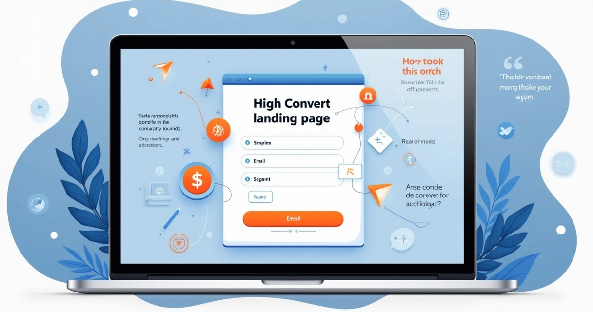 Landing page de captação de leads com formulário e destaque para e-book gratuito. 