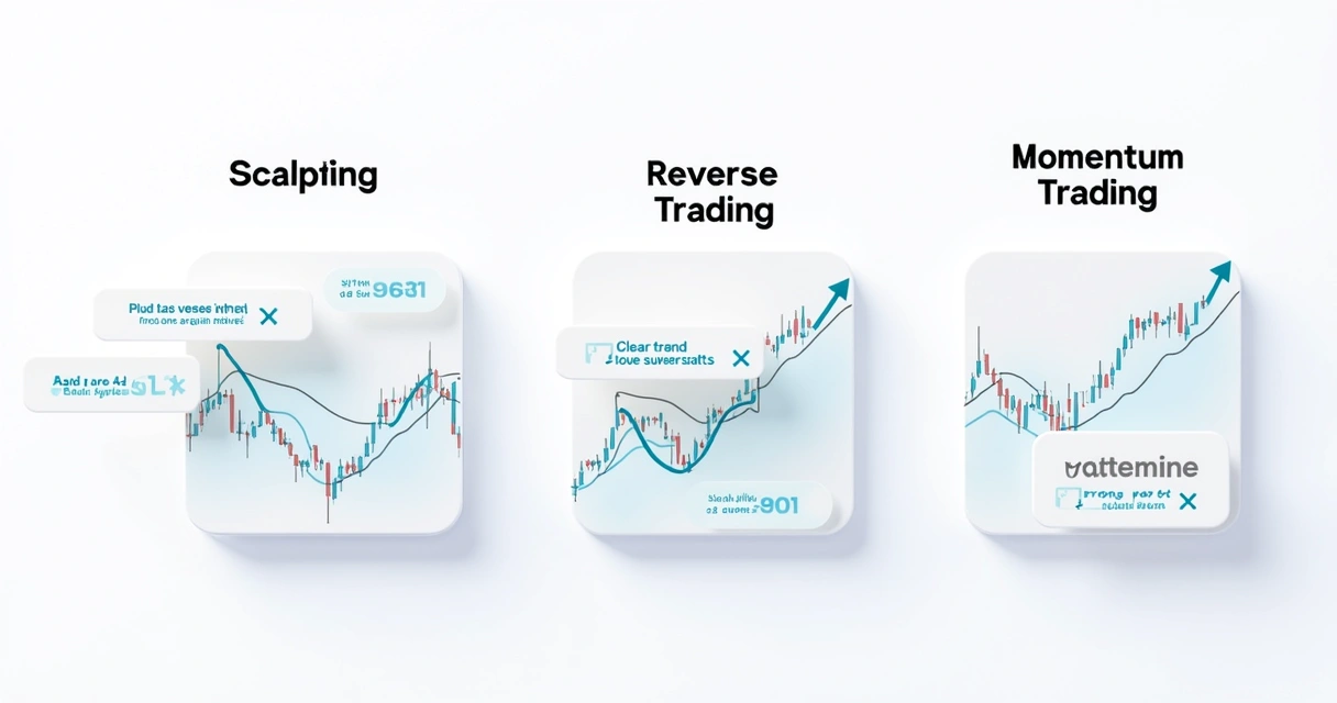 Diferentes tipos de gráficos de estratégias de day trade 