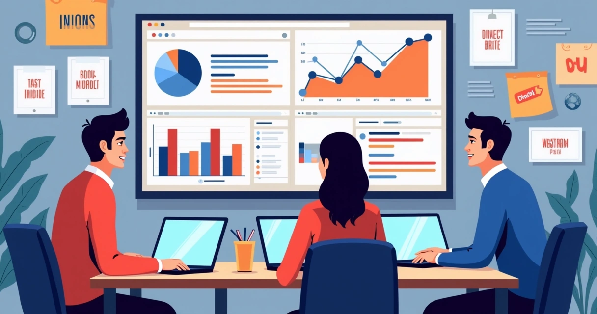 Equipe de comunicação criando estratégias digitais para sindicatos 