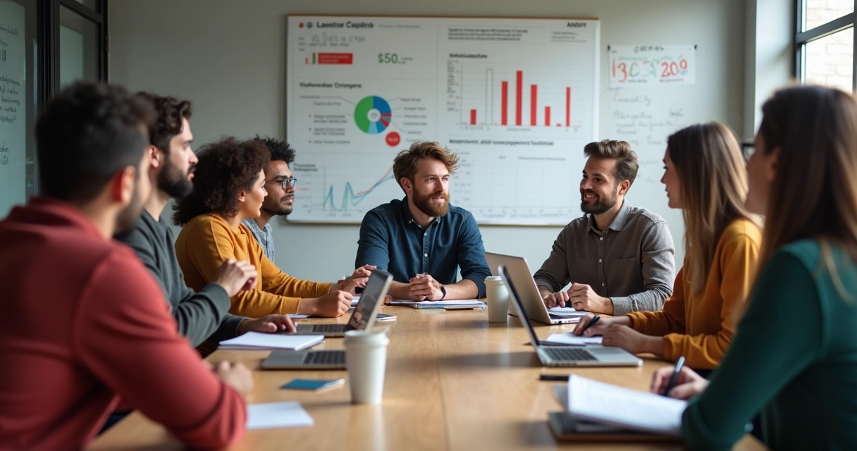 Vários criadores estudando estratégias de monetização 