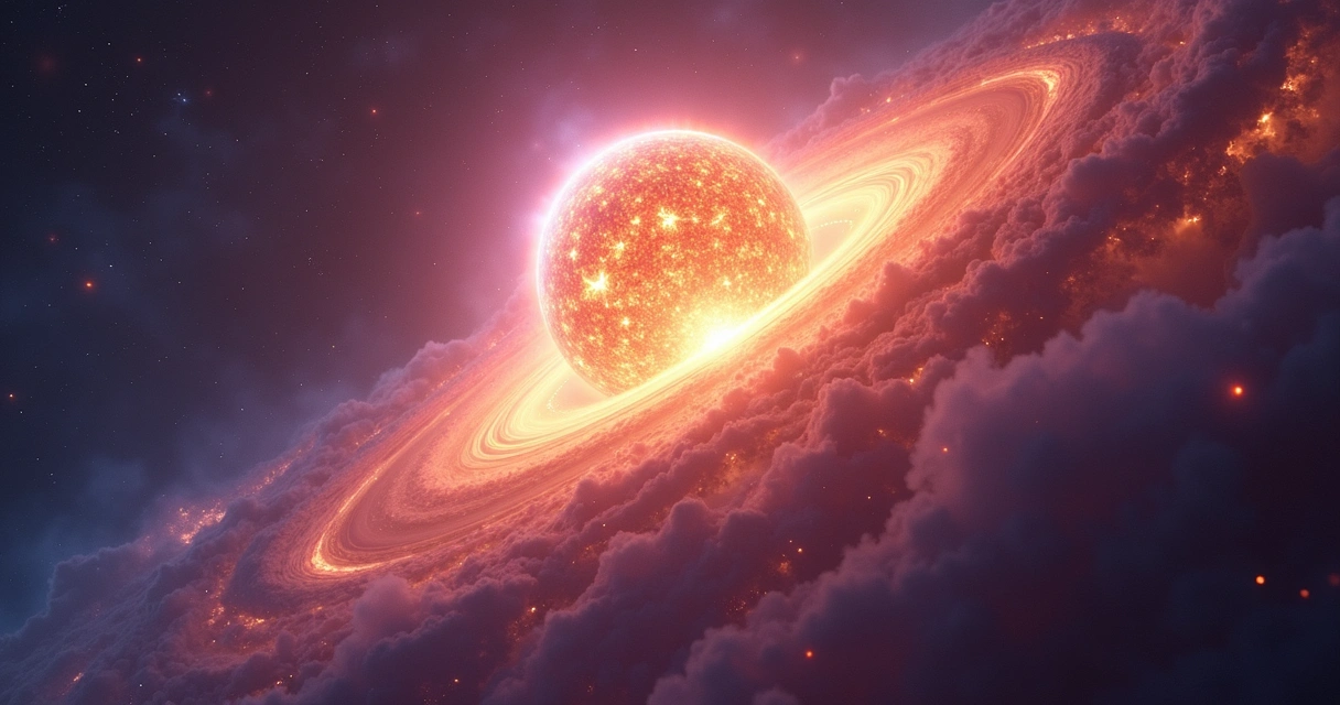 Simulação de estrela escura emitindo oxigênio 