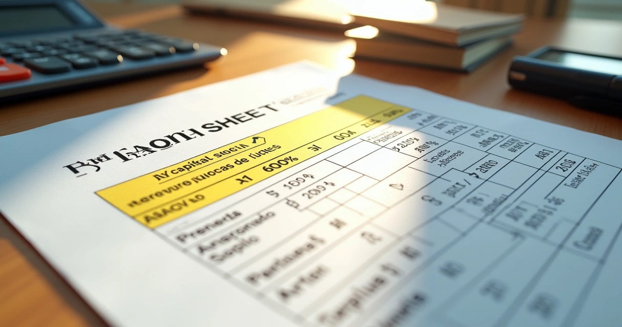 Demonstração de balanço patrimonial com destaques nos itens do patrimônio líquido 