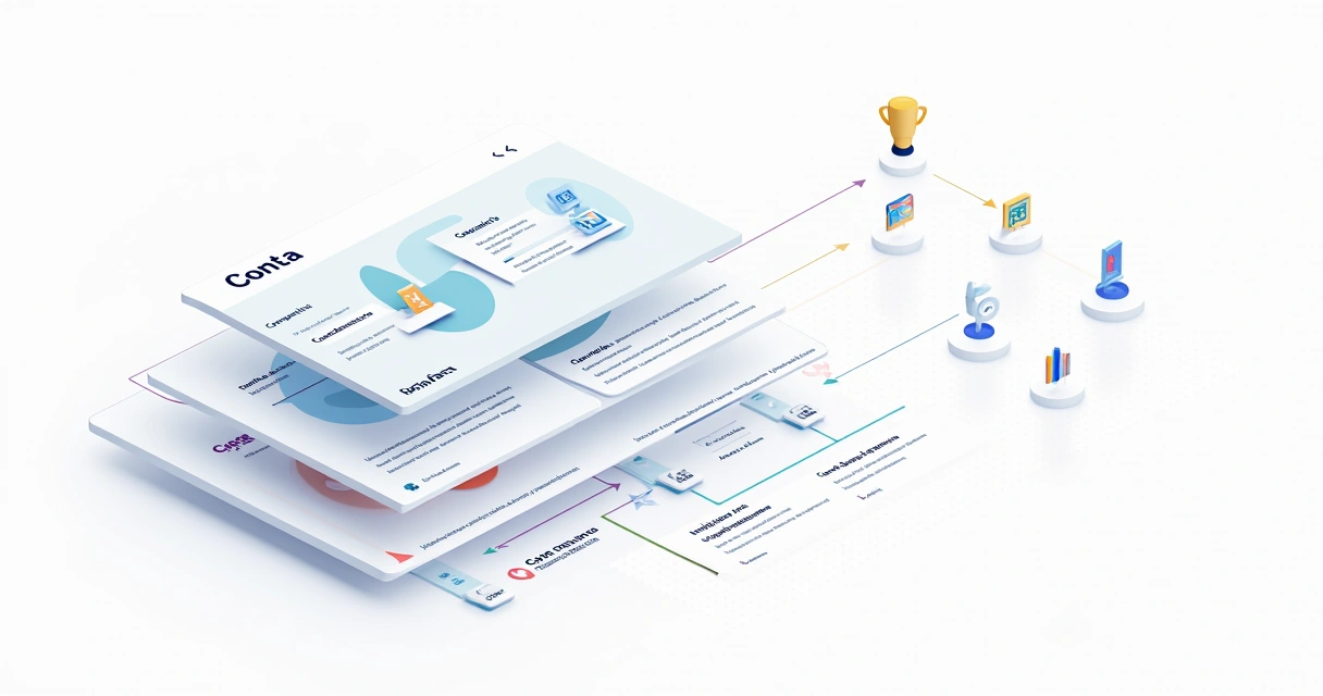 Estrutura de conta, campanha e grupos de anúncios em diagrama 