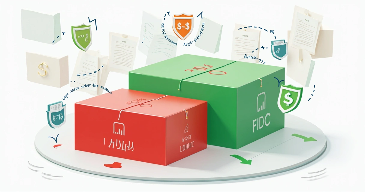 Estrutura das cotas sênior e subordinada no FIDC mostrando níveis de proteção. 