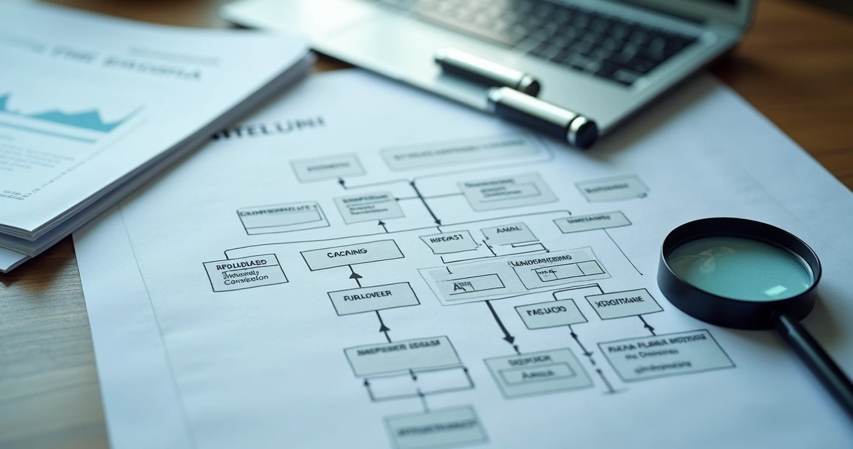 Esquema organizacional de uma empresa com ligação entre sócios e empresas. 