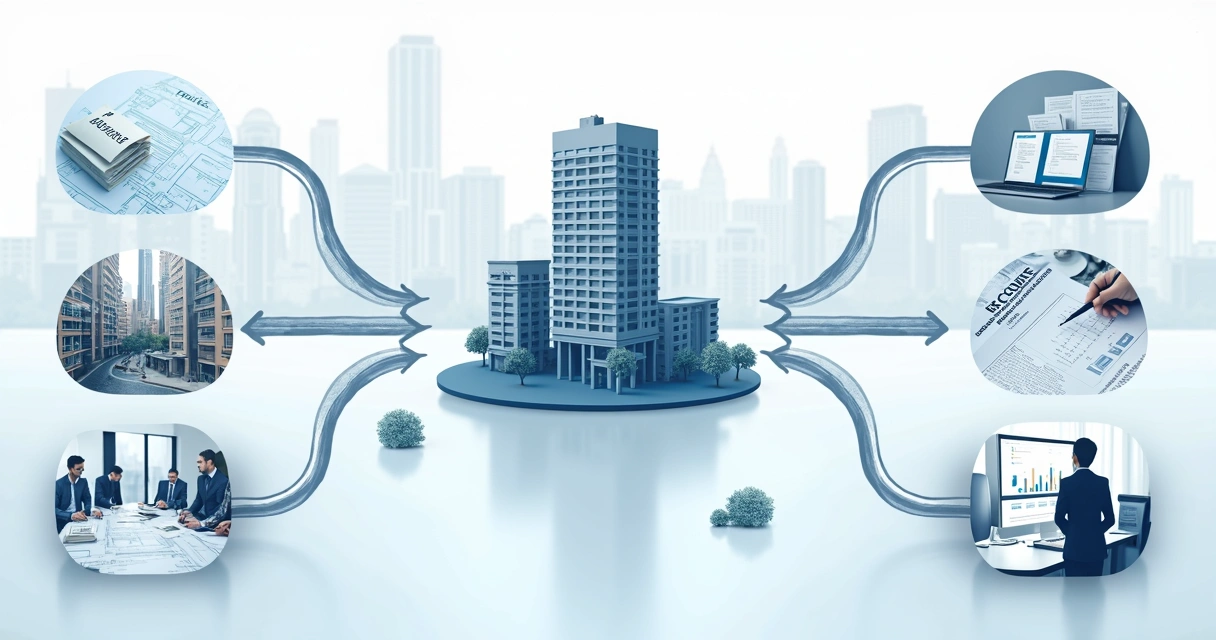 Infográfico de fluxo financeiro de CRI no mercado imobiliário 
