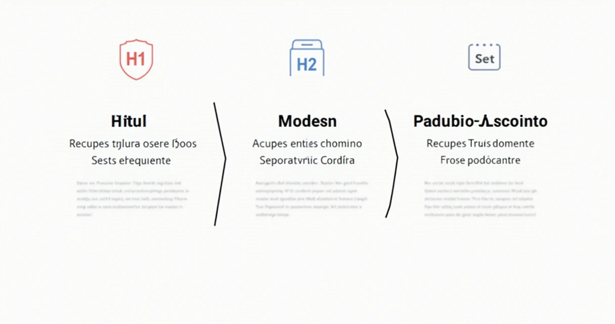 Demonstração de estrutura de headings em página da web 