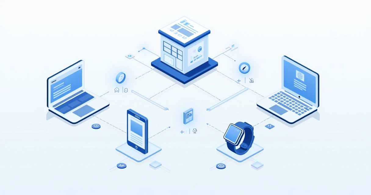 Diagrama mostrando separação entre backend e frontend em CMS sem cabeça