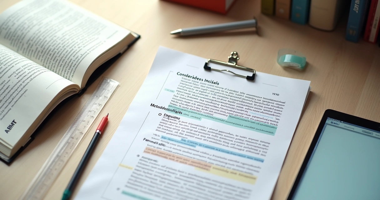 Diagrama de laudo pericial judicial impresso com destaques coloridos nas seções principais sobre mesa clara 