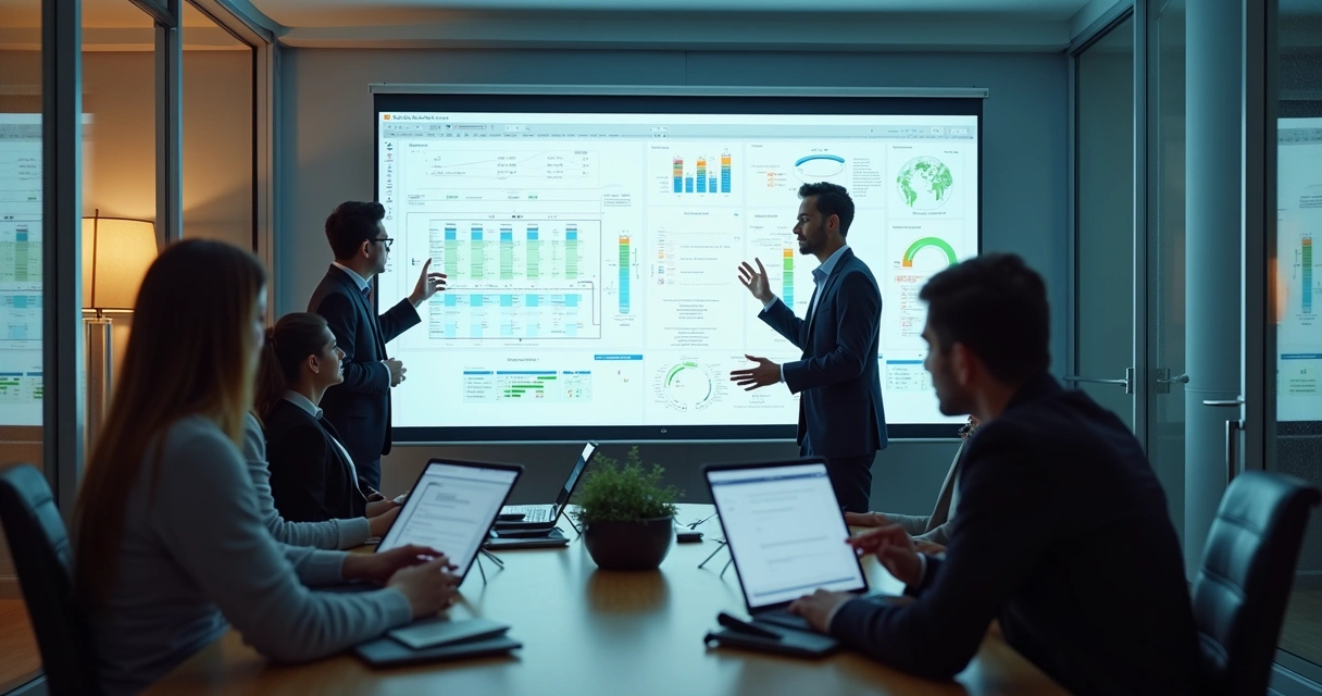 Equipe avaliando fluxo de trabalho em EAD 