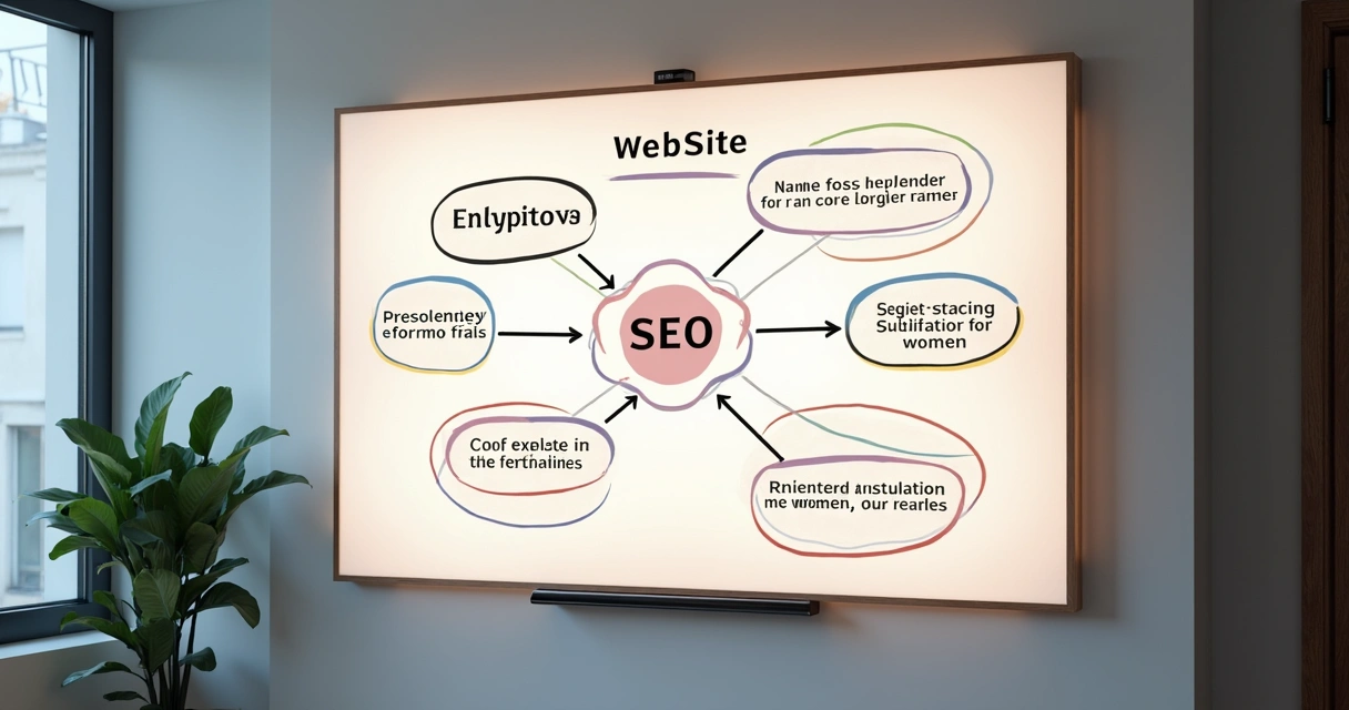 Diagrama mostra estrutura de site com clusters de tópicos ligados entre si 