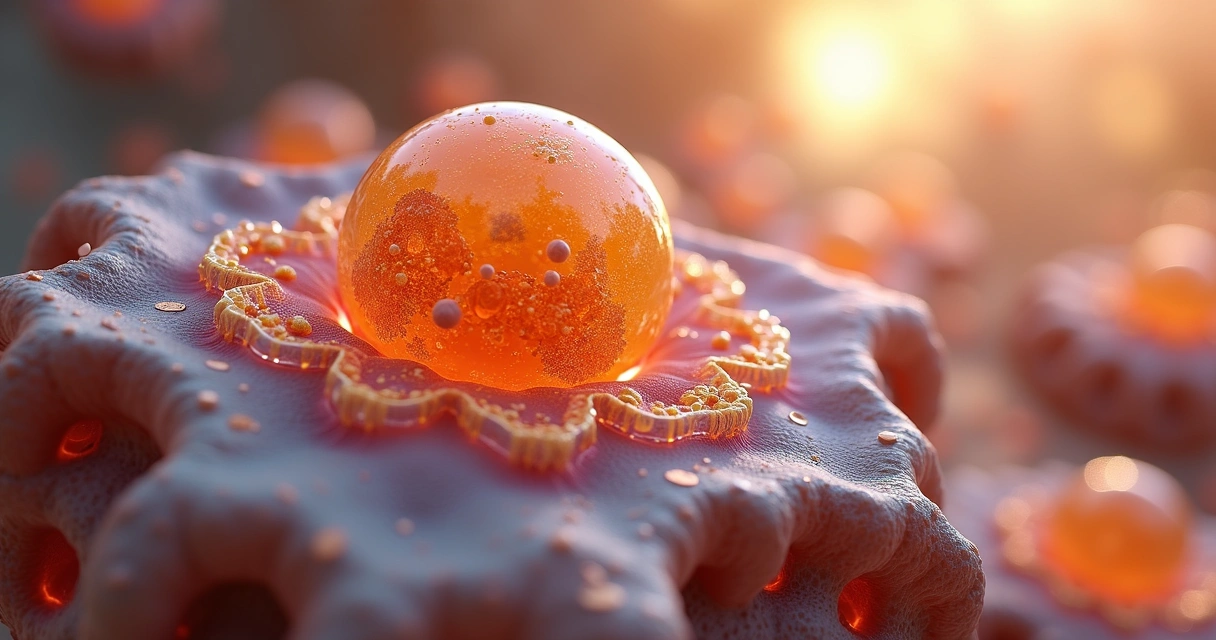 Representação das membranas celulares de cogumelos, destacando ergosterol 