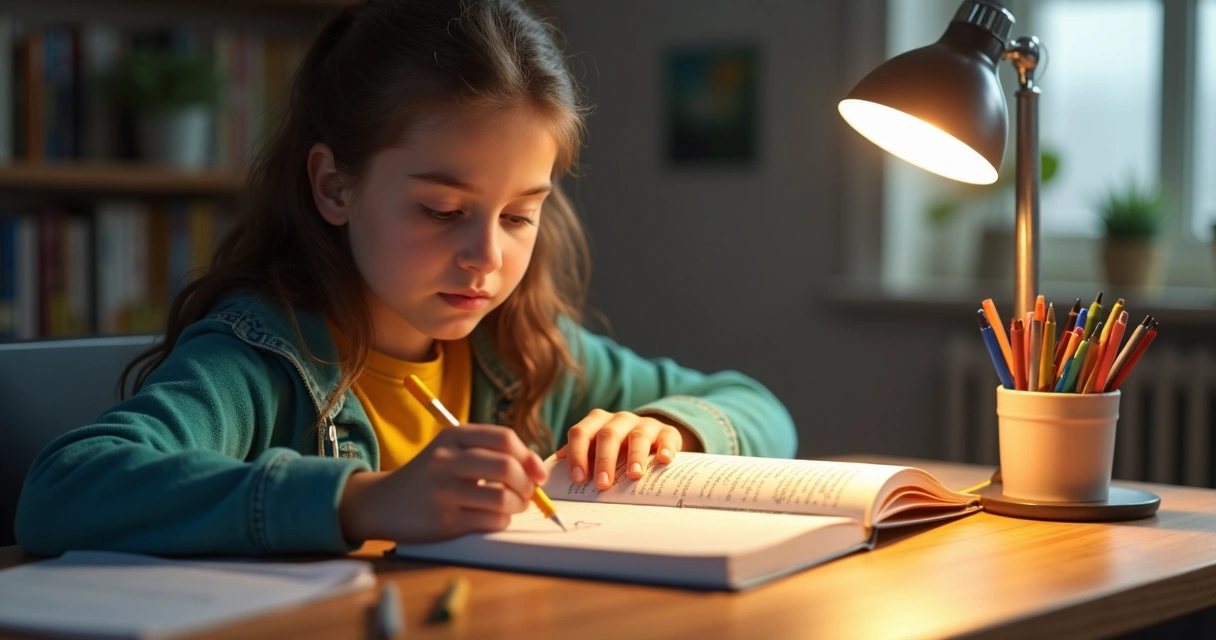 Estudante lendo livro de autoajuda ao lado de uma lista de tarefas 