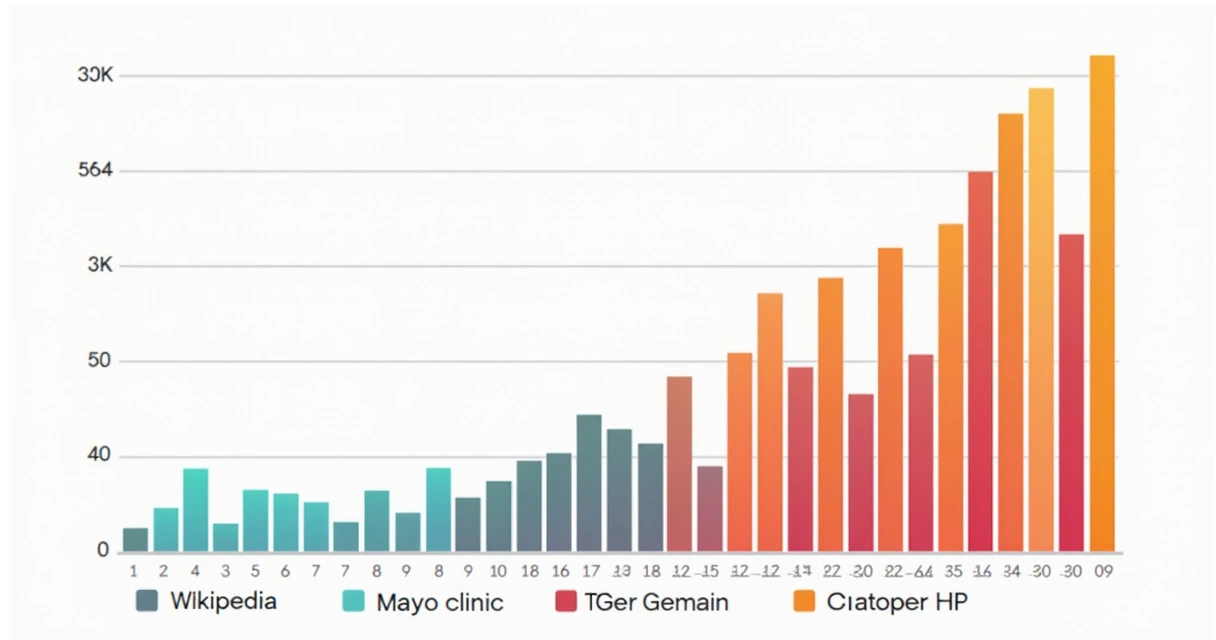 Gráfico mostra domínios mais citados em respostas de IA 