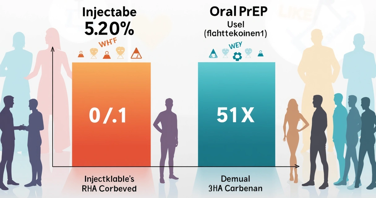 Gráfico colorido mostrando comparação de números entre métodos de prevenção