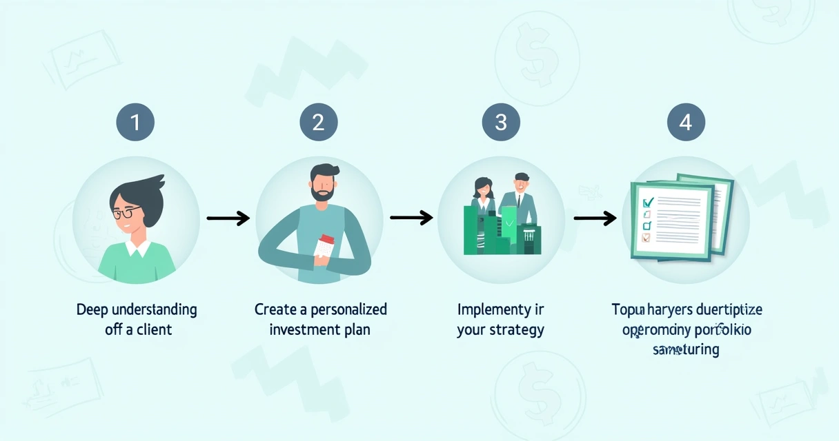 Fluxograma das etapas de consultoria financeira do cliente 