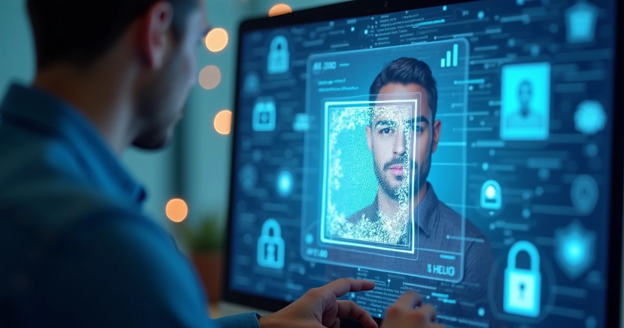 Tela de cadastro digital com validação biométrica e OCR 