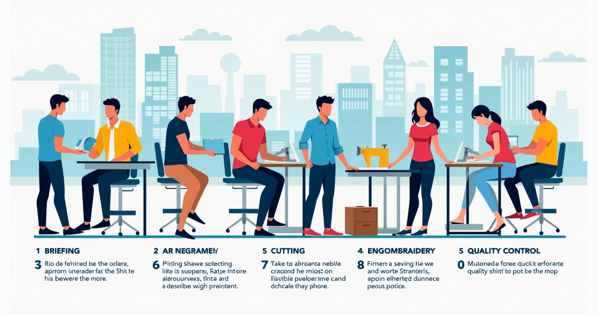 Fluxograma simplificado da produção de camisas personalizadas no RJ 