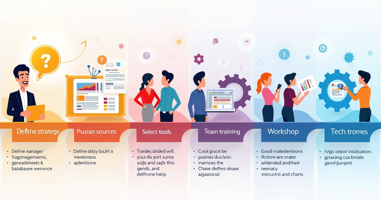 Passos visuais para implementação de BI em empresa 