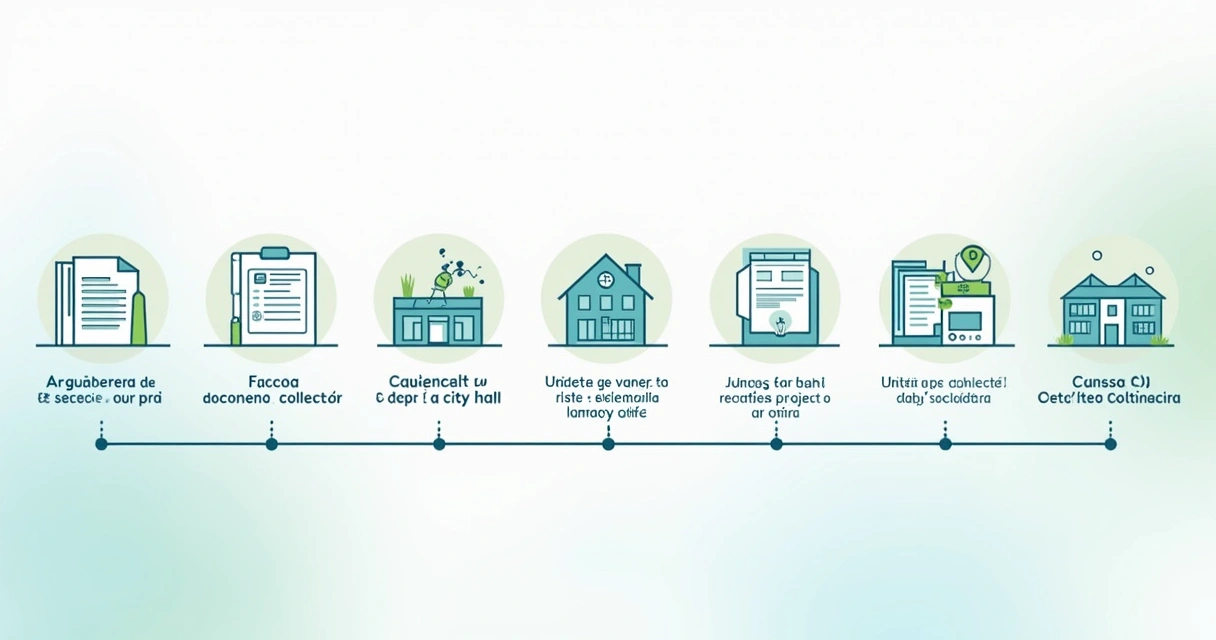 Diagrama visual mostrando as etapas para regularização de imóvel 