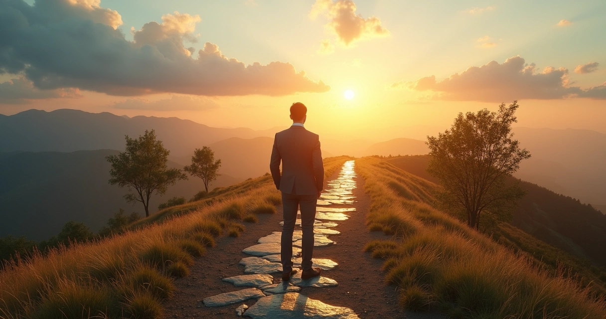 Leader at crossroads choosing an ethical path 