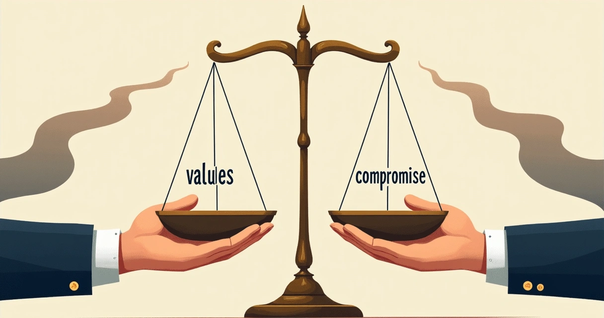 Ethical decision-making process illustration 