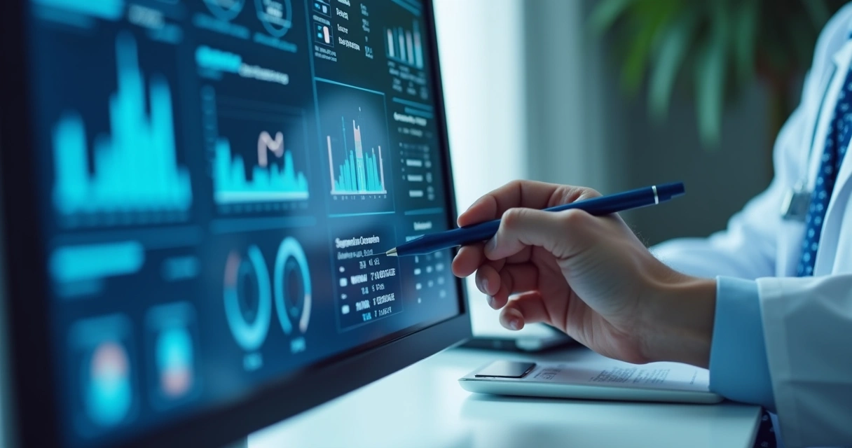 Interface médica com inteligência artificial e decisão humana 