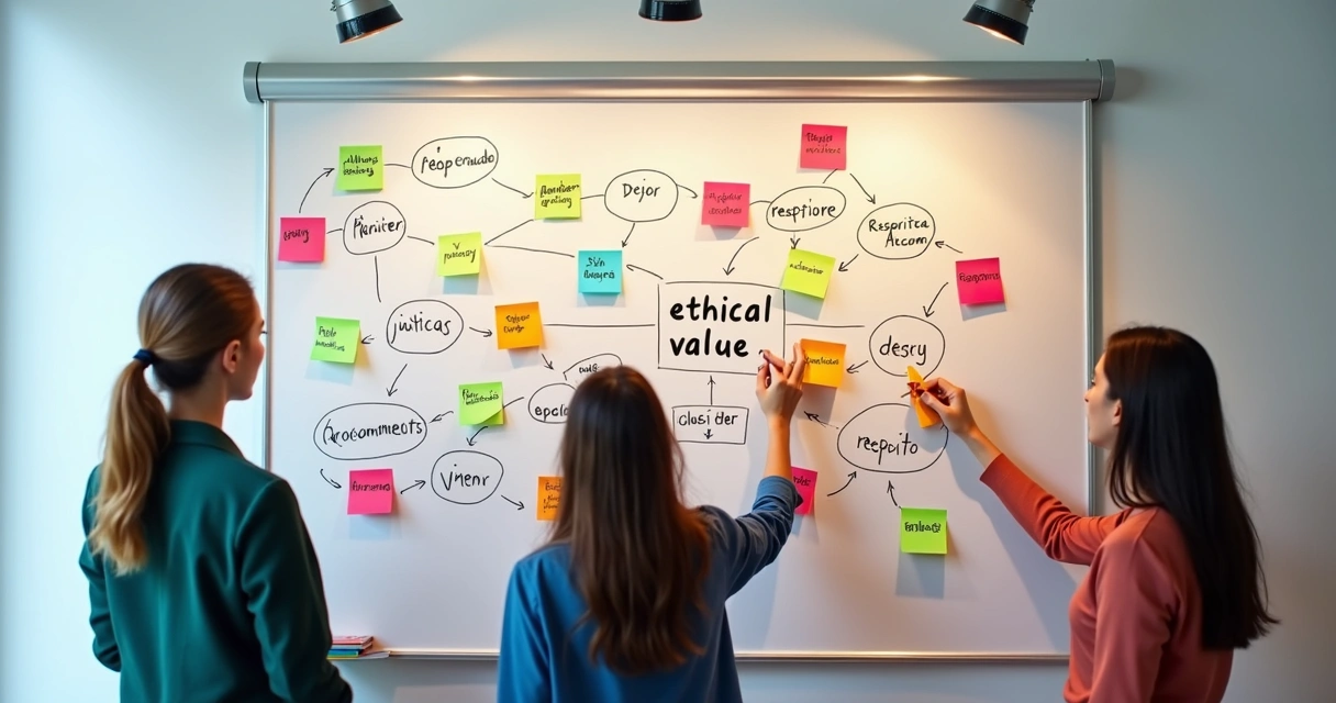 Diagrama de valores éticos e suas relações em ambiente organizacional 