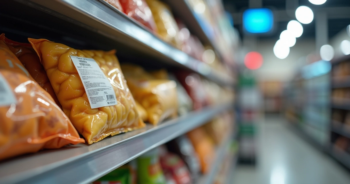 Etiqueta RFID aplicada em embalagem de produto 