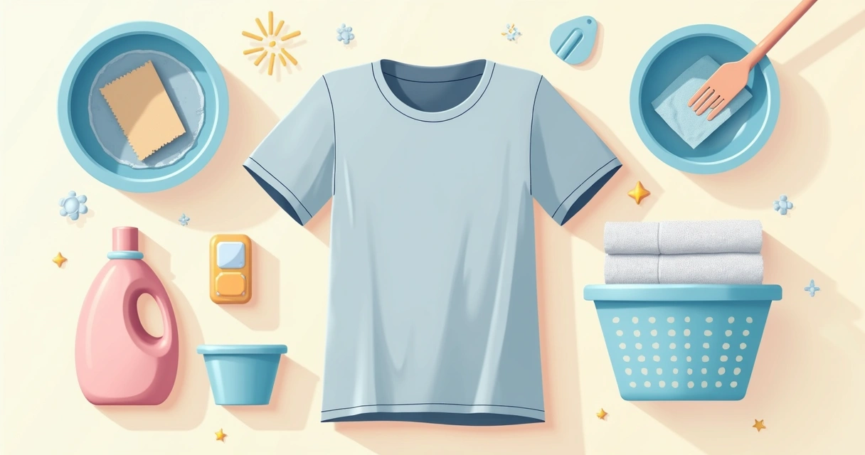 Etiqueta mostrando símbolos de lavagem em camiseta masculina