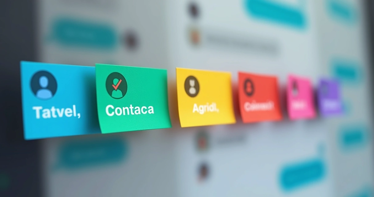 Etiquetas coloridas organizando contatos em vendas no WhatsApp 