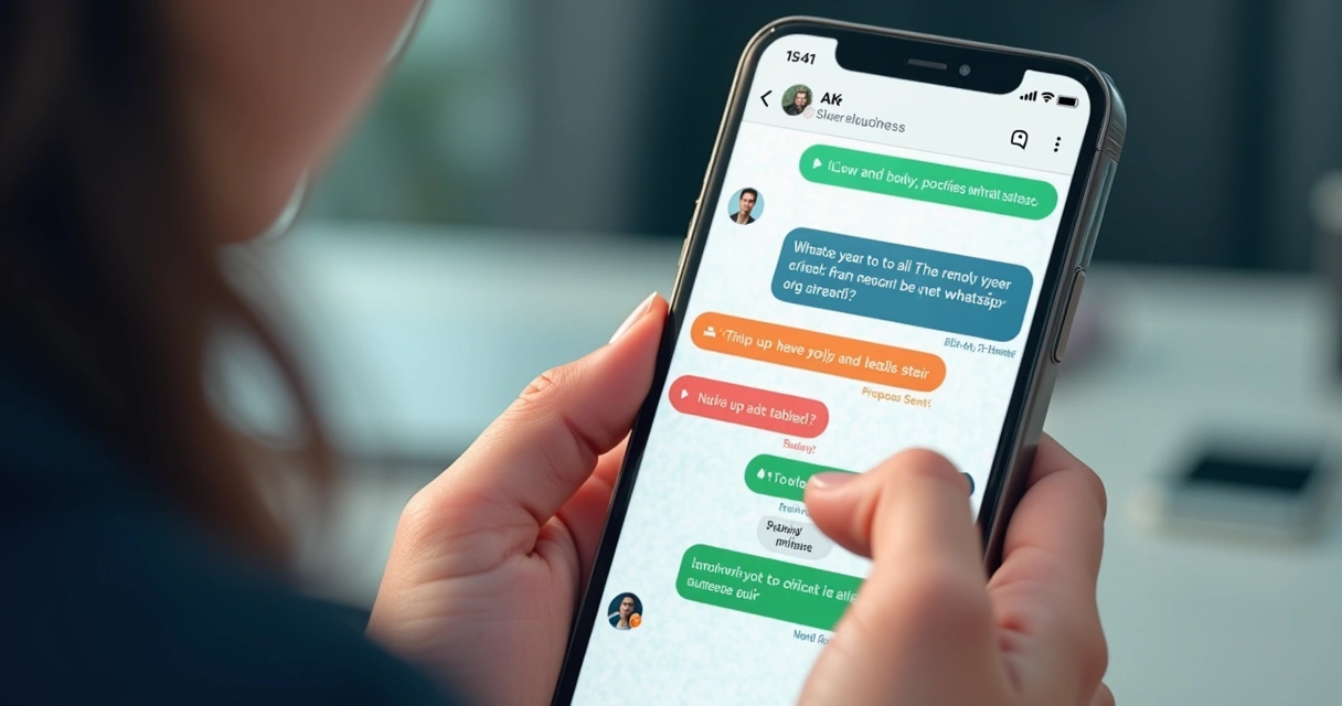 Tela de WhatsApp com etiquetas coloridas aplicadas a conversas de vendas