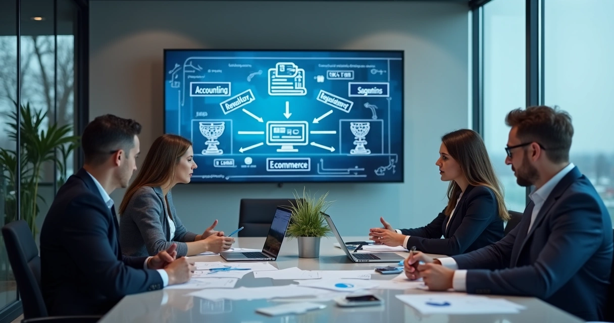 European SME team integrating digital systems