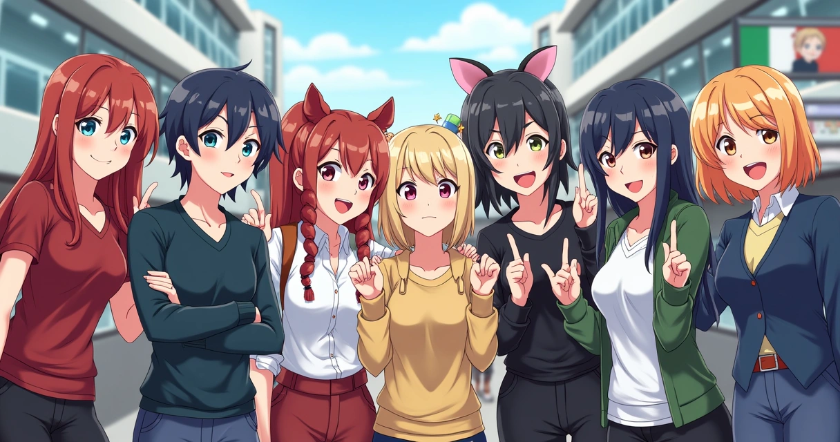 Fãs de anime reunidos em evento fantasiados de personagens de fillers populares 