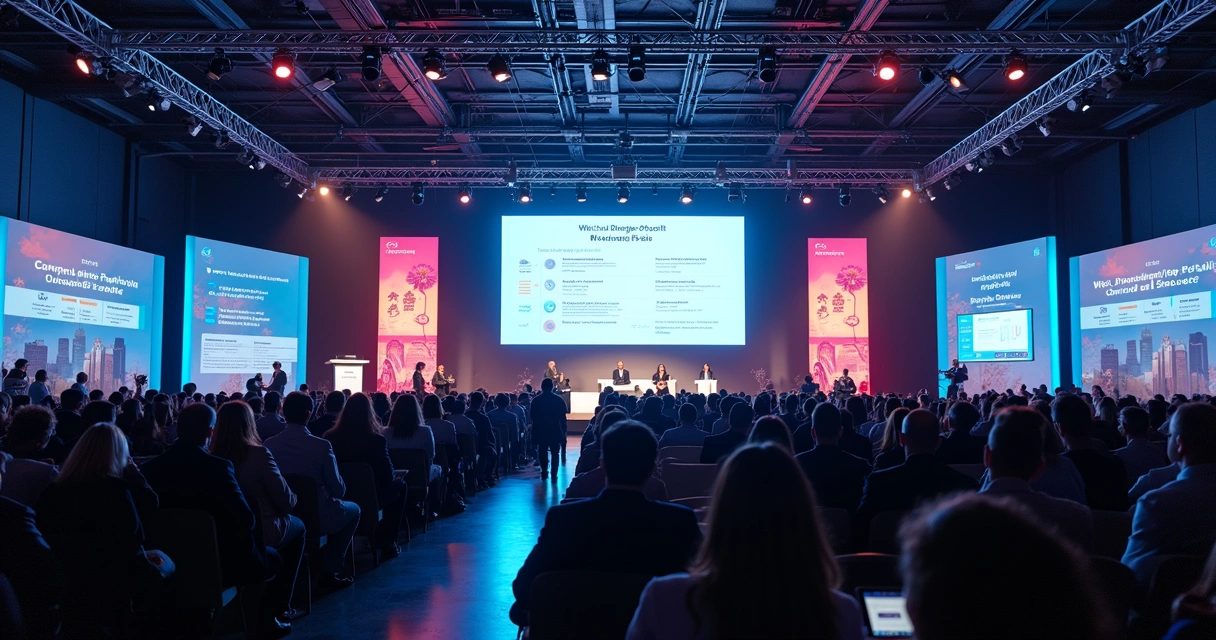 Integrantes de associação em evento com palestras e tecnologia envolvida 