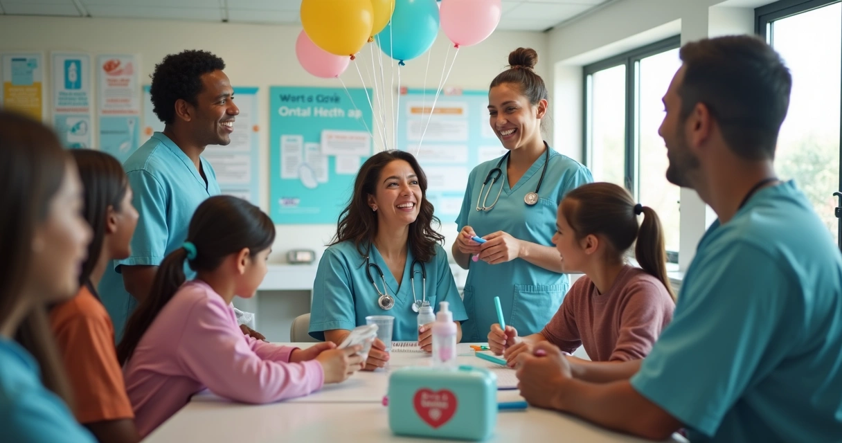 Equipe de clínica odontológica promove evento para comunidade local 