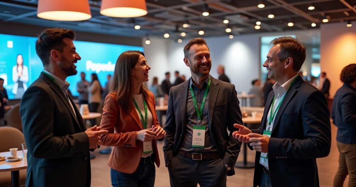 Reunião de comunidade de embaixadores em evento corporativo 