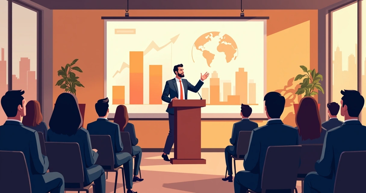 Palestrante em evento de contabilidade em São Paulo interagindo com plateia de contadores 