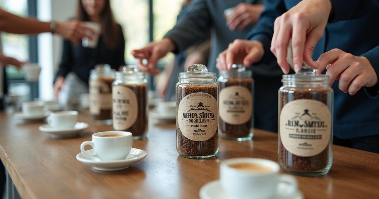Café personalizado para evento corporativo 