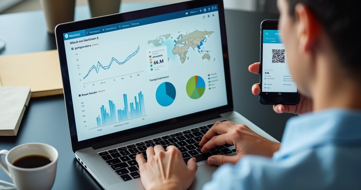 Dashboard digital de evento com gráficos de acesso em tempo real 