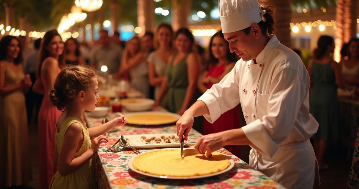 Crepe sendo preparado em evento em Orlando 