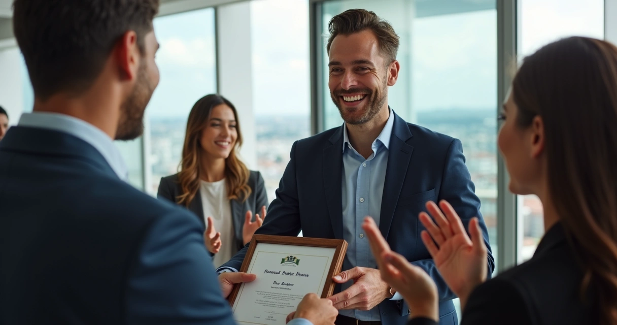 Entrega de placa de homenagem em evento corporativo no Rio de Janeiro 